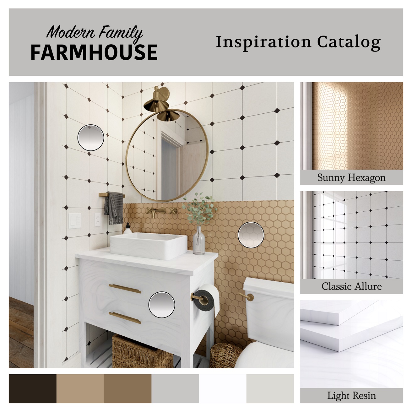 Bathroom picture from the Redecor Style Guide for Farmhouse Season