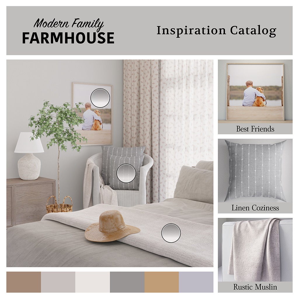 Redecor Style Guide for Farmhouse Season, bedroom