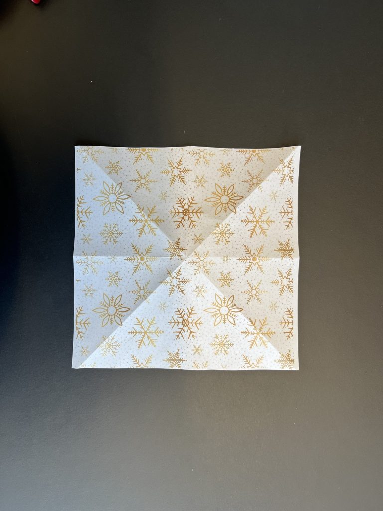 the folded paper