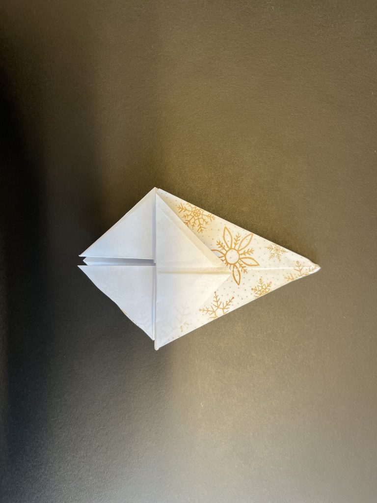 a diamond shape from an origami