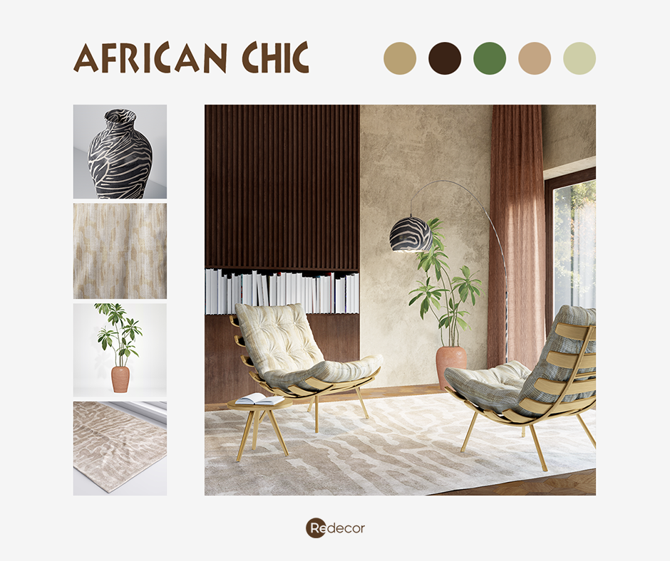 a living room for redecor's africa season