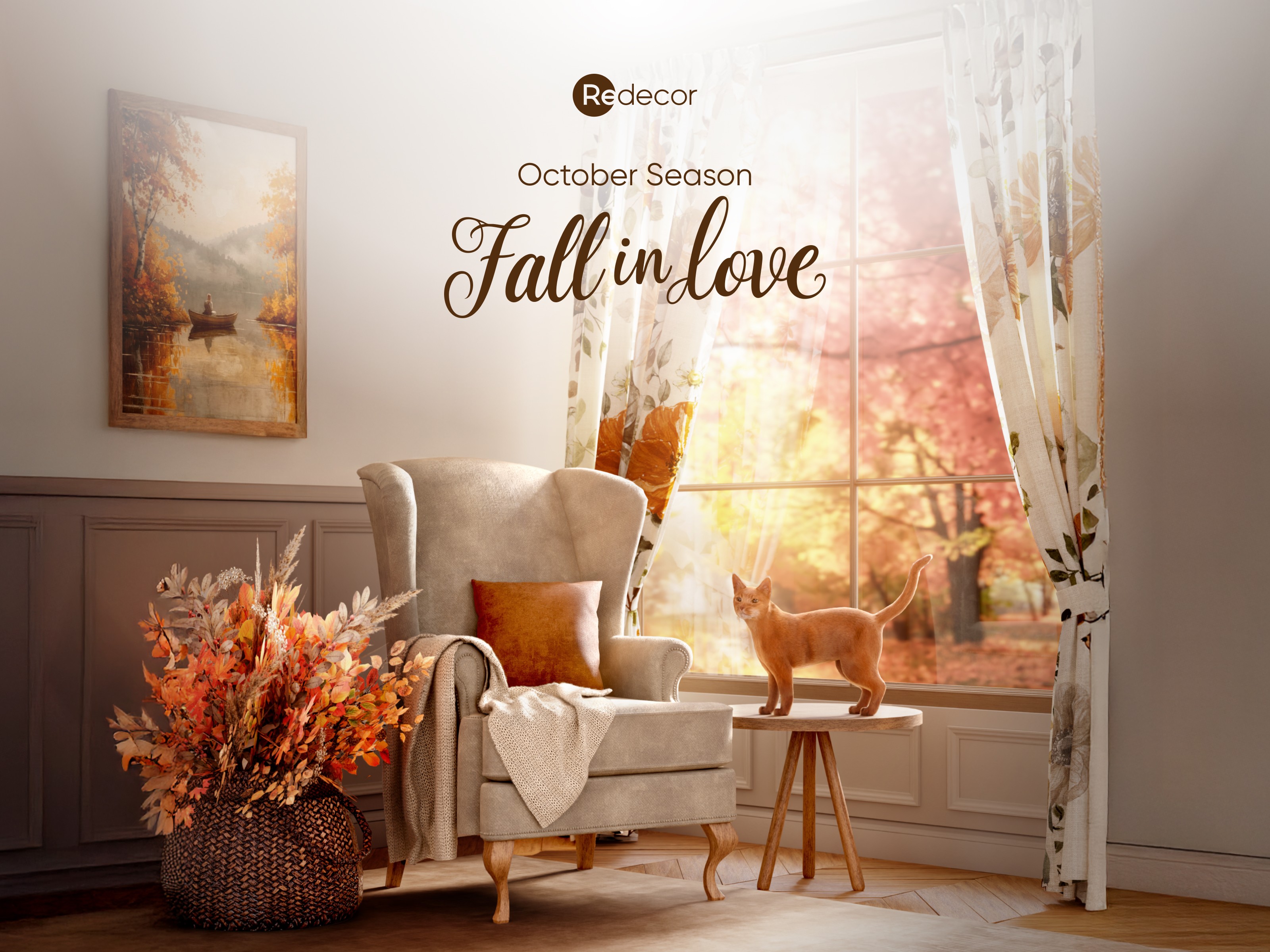 splash screen for the newest season, fall in love