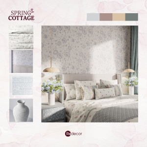 Bedroom in the cottagecore style