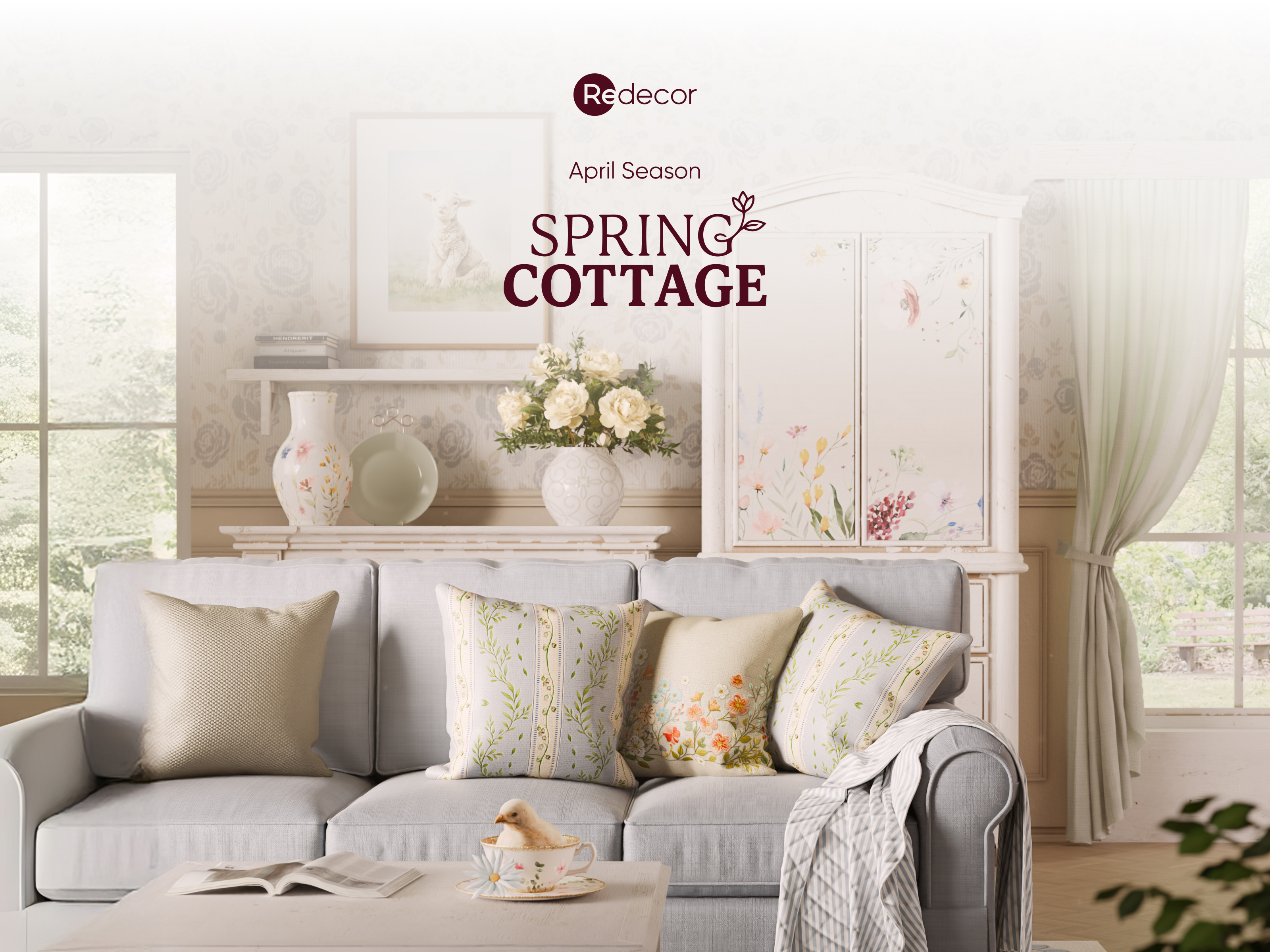 The splashscreen for spring cottage