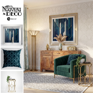 art deco art nouveau corner