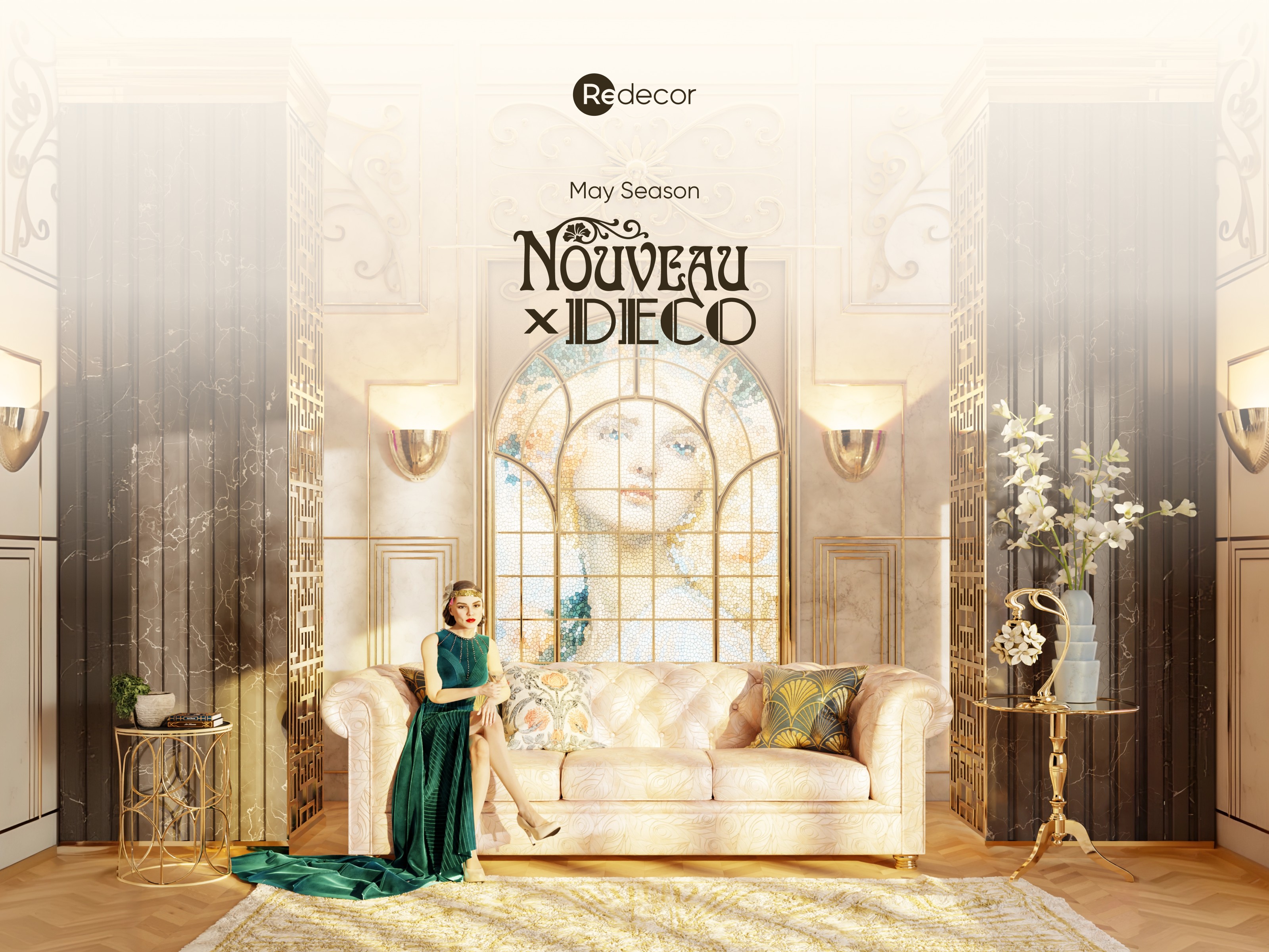 the splash screen for the nouveau x Deco season for desktop