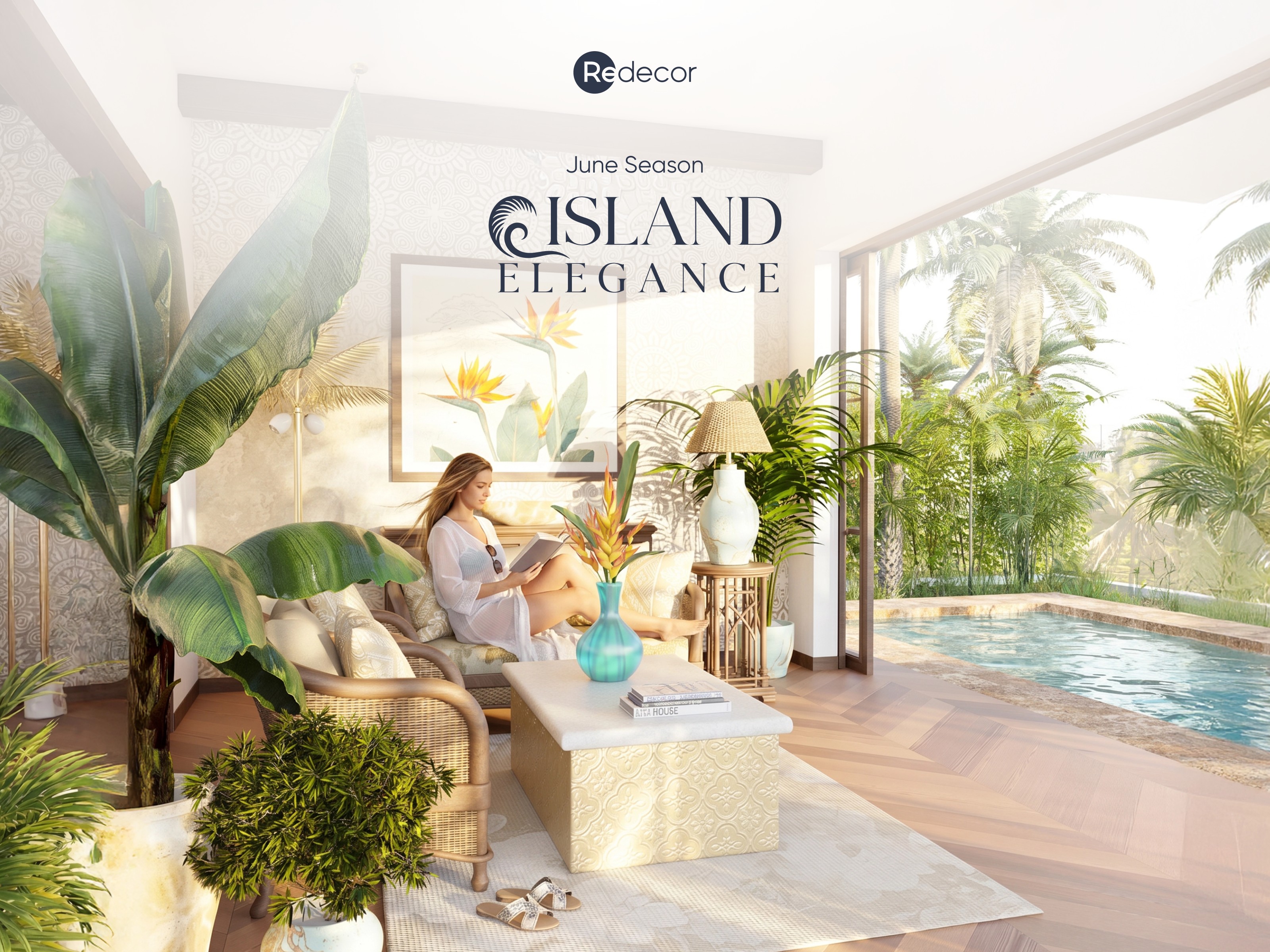 the desktop splashcreen for the island elegance season