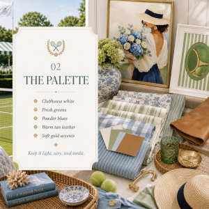 the color palette recommended for country club chic